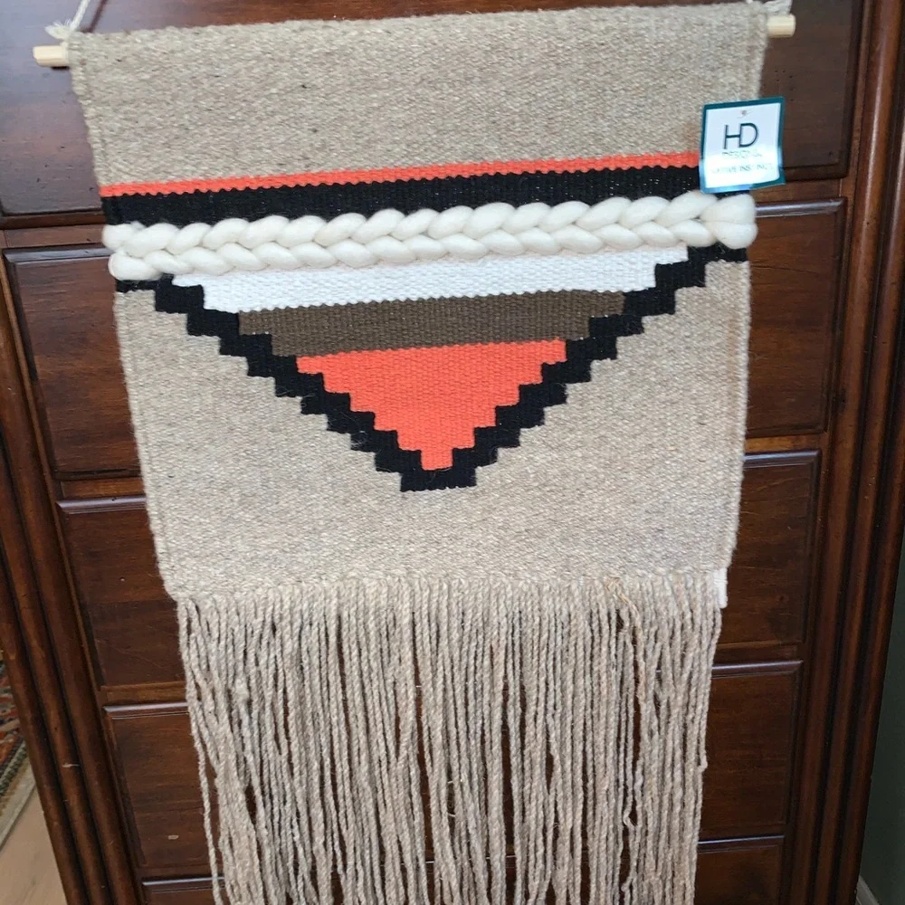 Bohemian Retro Woven Wall Hanging Wall Decor 44x18 Natural